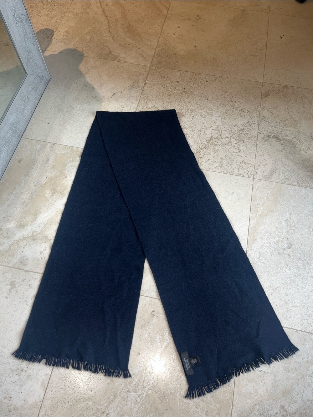 Nordstrom 100% Cashmere Men’s Scarf in Dark Navy